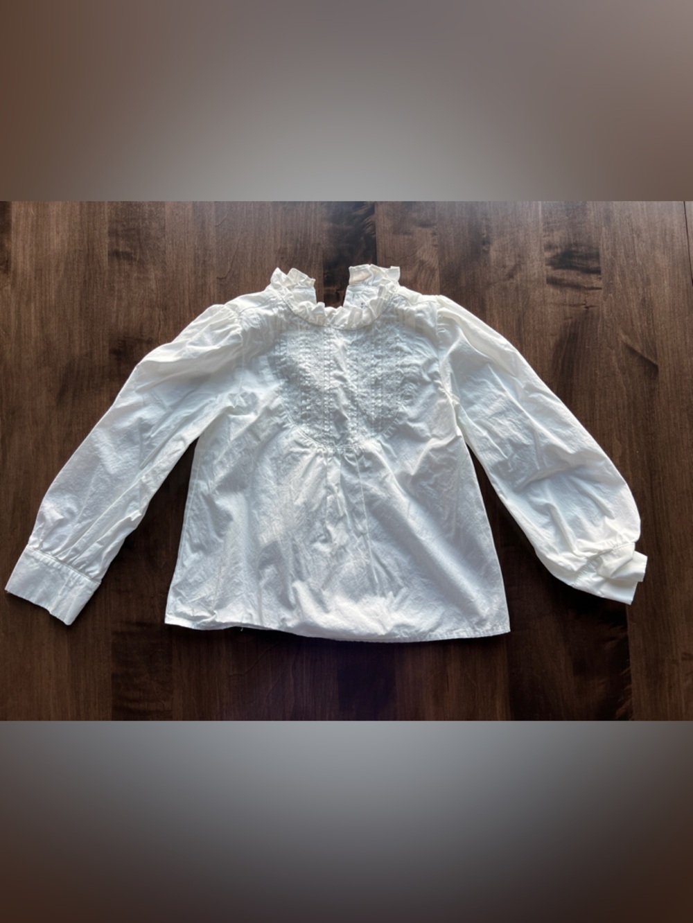 Janie and Jack White Ruffled Smocked Blouse